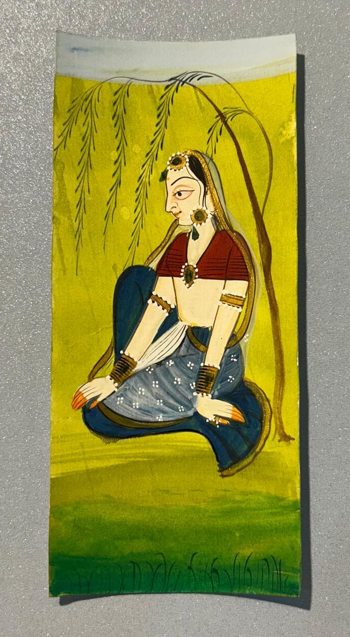 Basohli Bookmark: The Seated Maiden