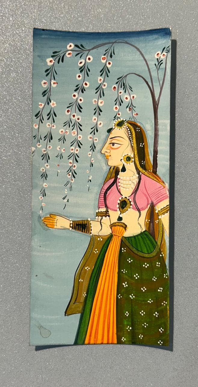 Basohli Bookmark: Grace in Pink