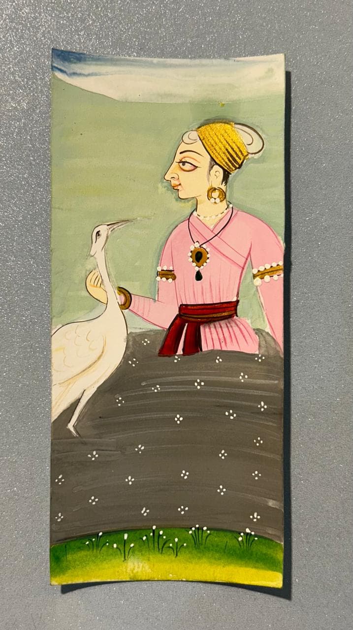 Basohli Bookmark: The Royal Swan