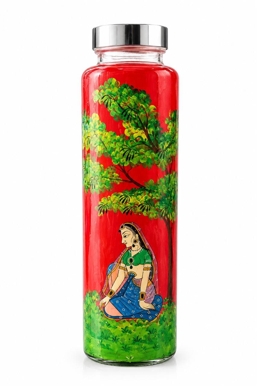 Crimson Tree Nayika Handpainted Bottle