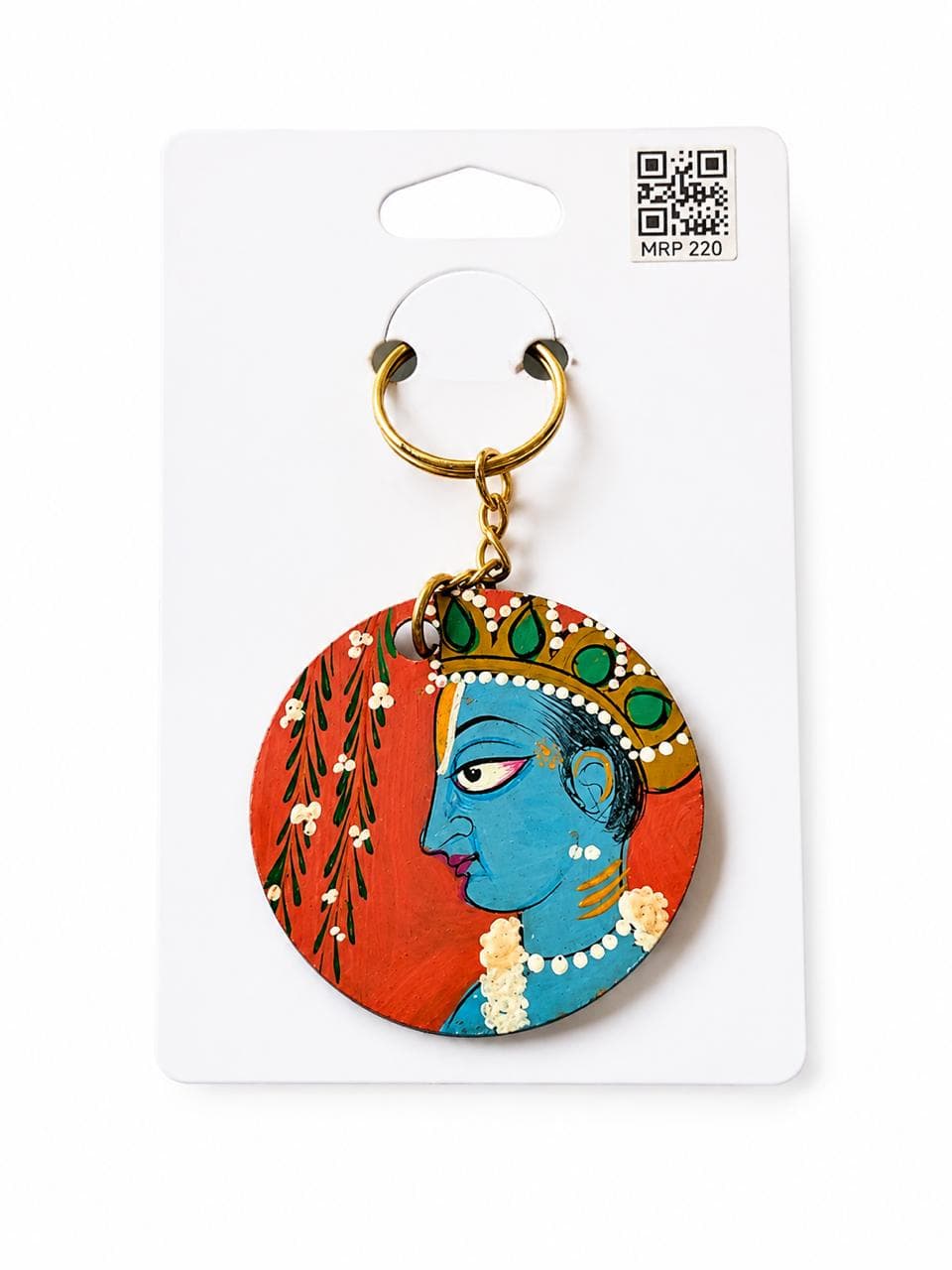 Crimson Deity Handpainted Keychain