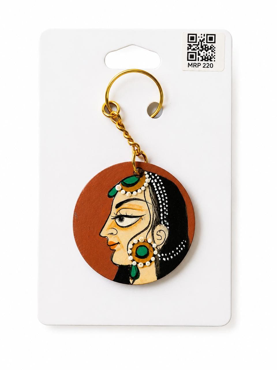 Midnight Nayika Handpainted Keychain