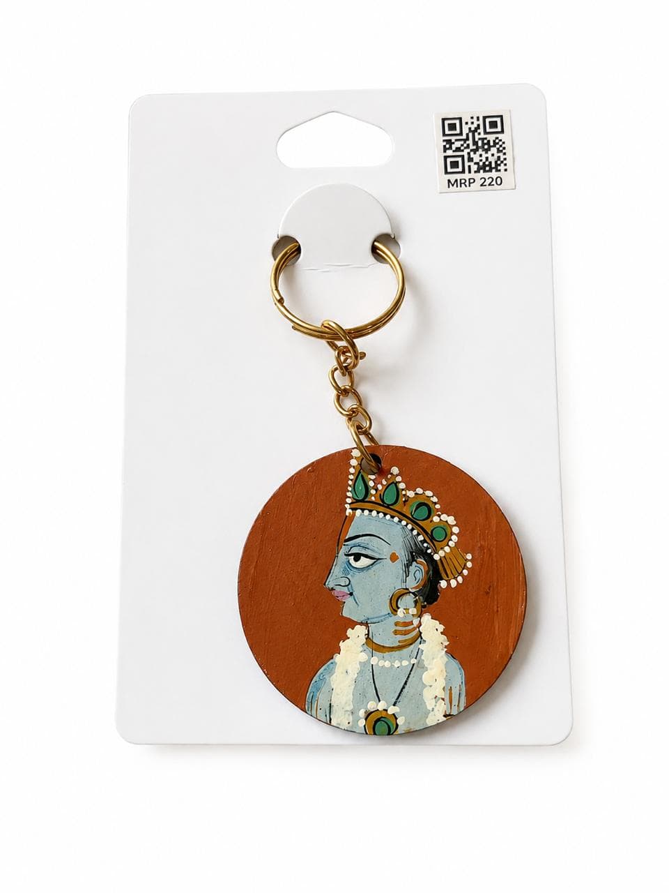 Earthy Deity Handpainted Keychain