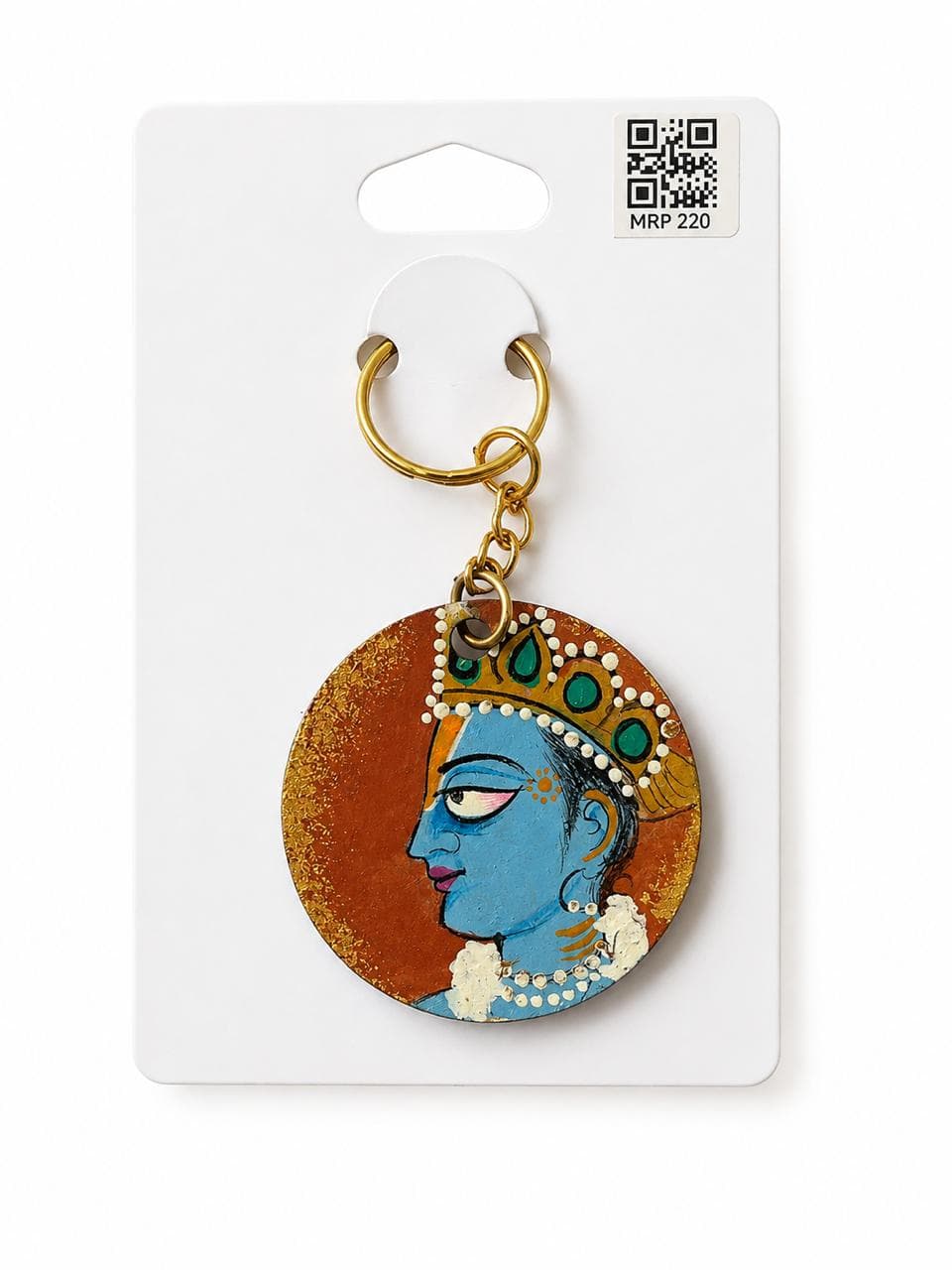 Classic Nayika Handpainted Keychain