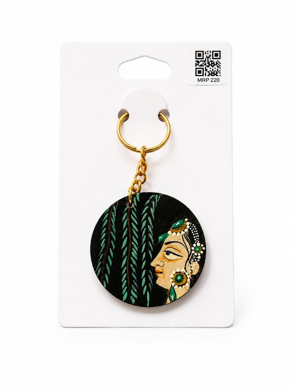Black Willow Nayika Handpainted Keychain
