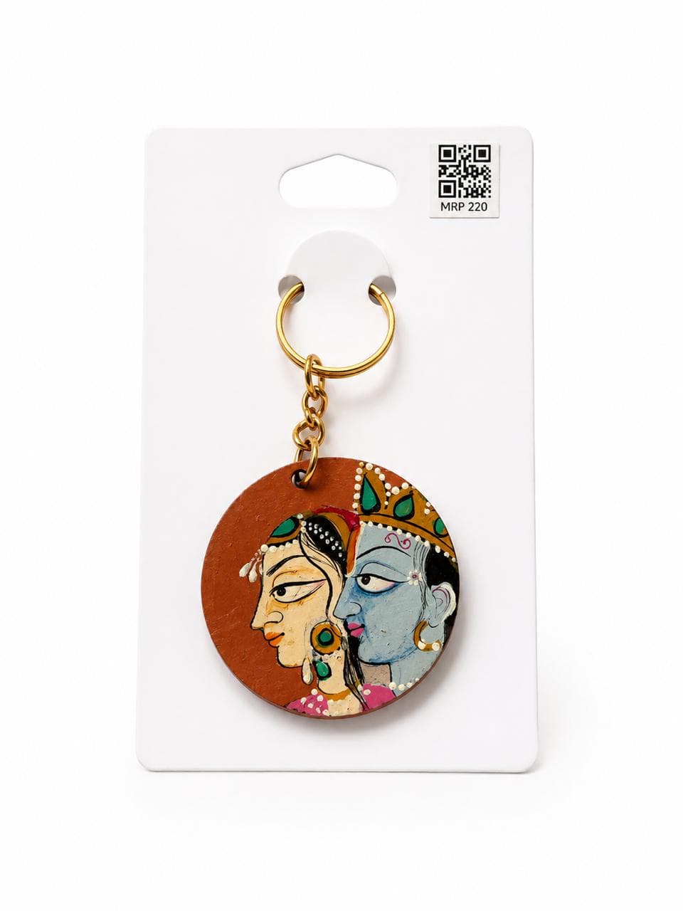 Divine Couple Handpainted Keychain