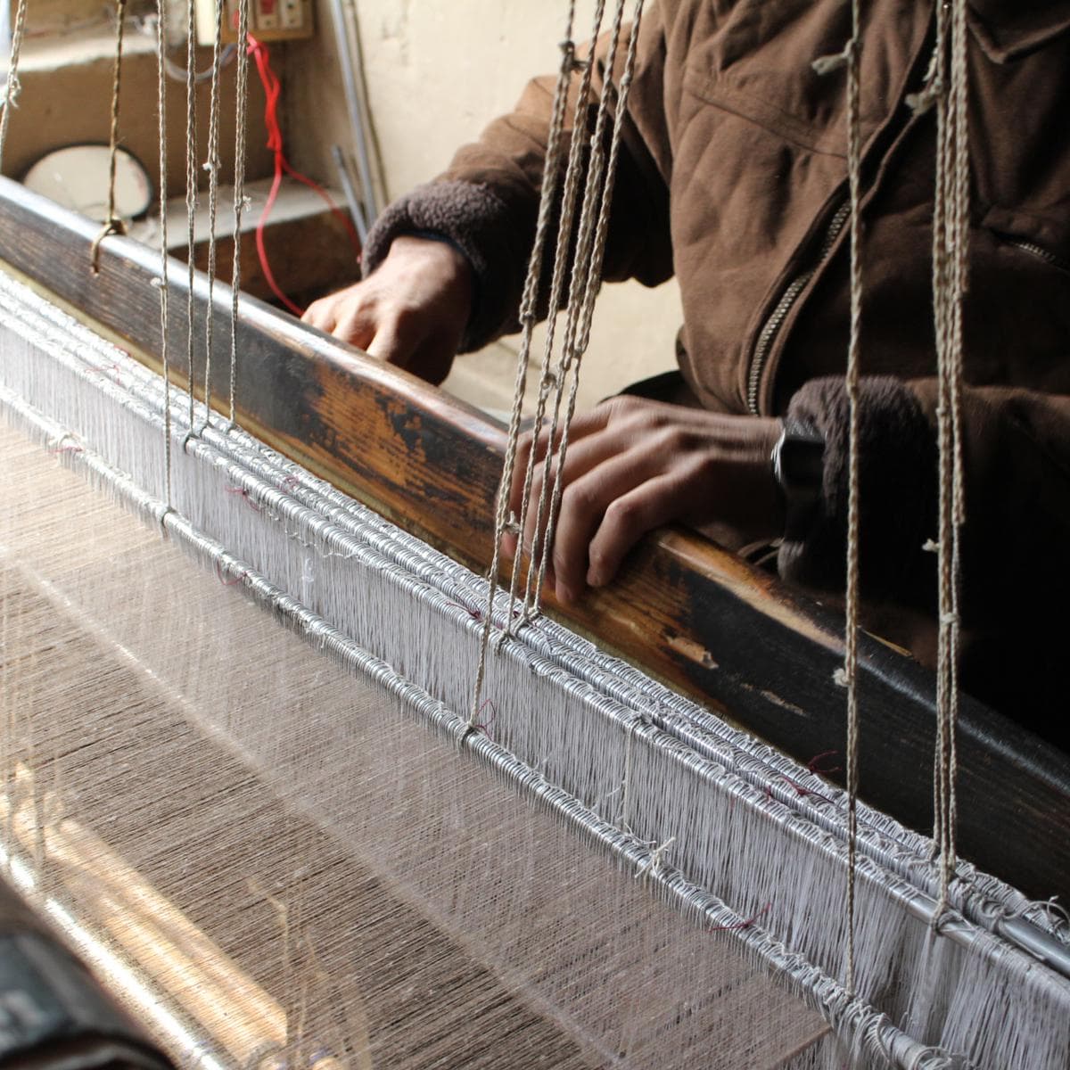 Traditional Basohli Pashmina Khaddi Handloom Weaver